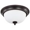 Nuvo Center Lock 13 Inch LED Flush Mount, 19 Watt, 3000K, Mahogany Bronze Finish, Frosted Glass 62/1558 - alternate 5